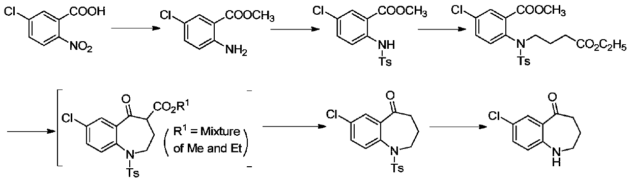 A kind of preparation method of high-efficiency and low-toxicity vasopressin antagonist drug