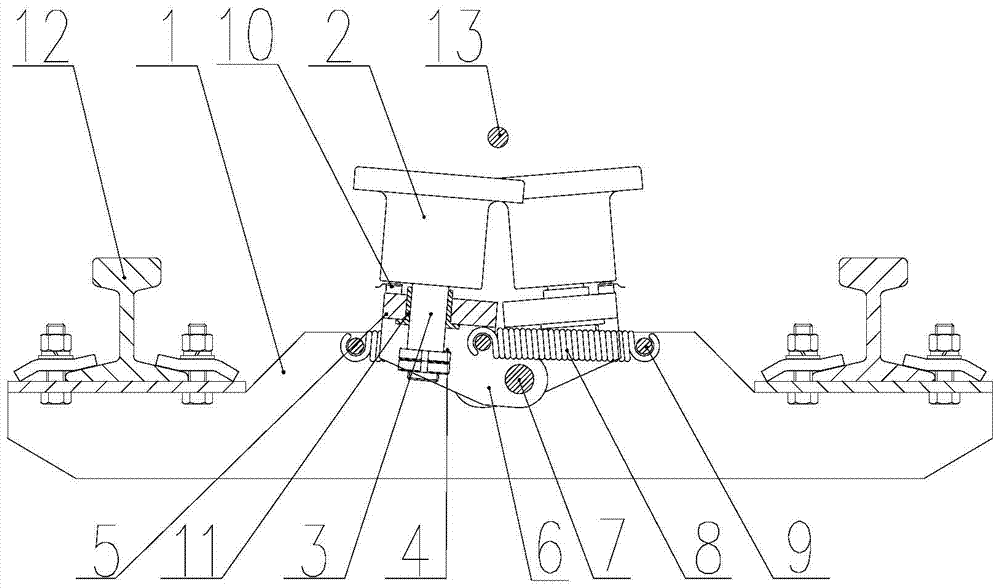 Rope running alarm and protection device for the endless rope continuous tractor at the slope change point