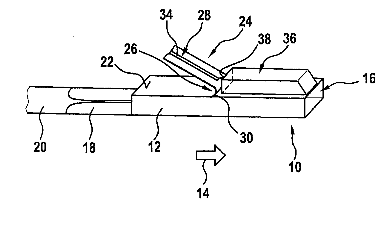 Connector assembly contact having an outwardly projecting primary lance