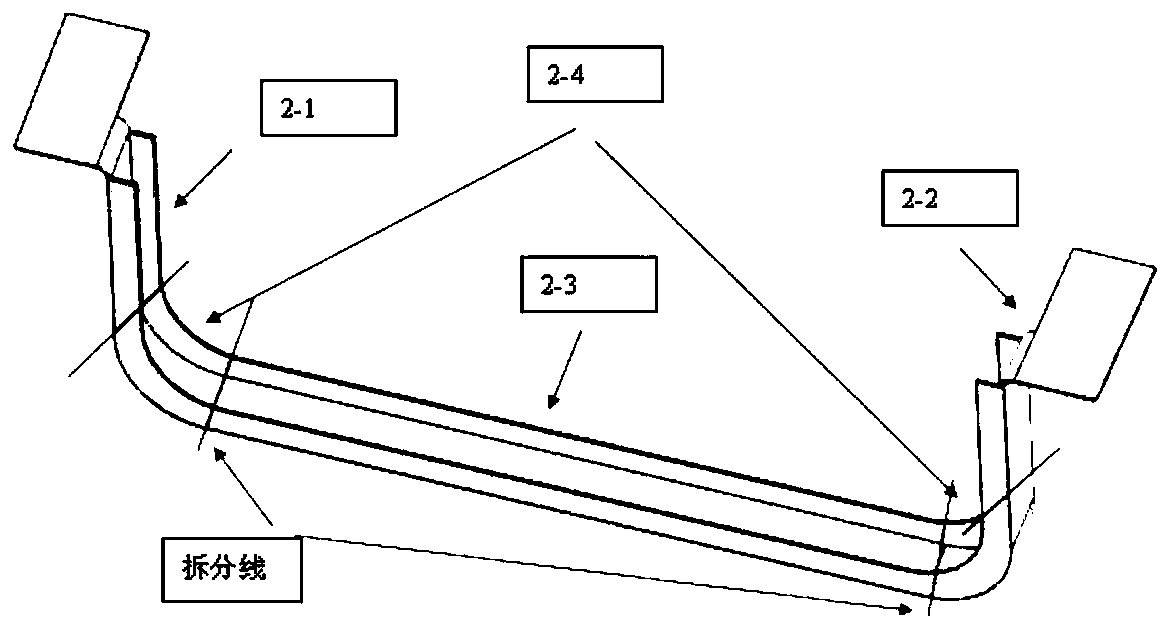 Forming method of high-temperature alloy fairing with reinforcing rib structure