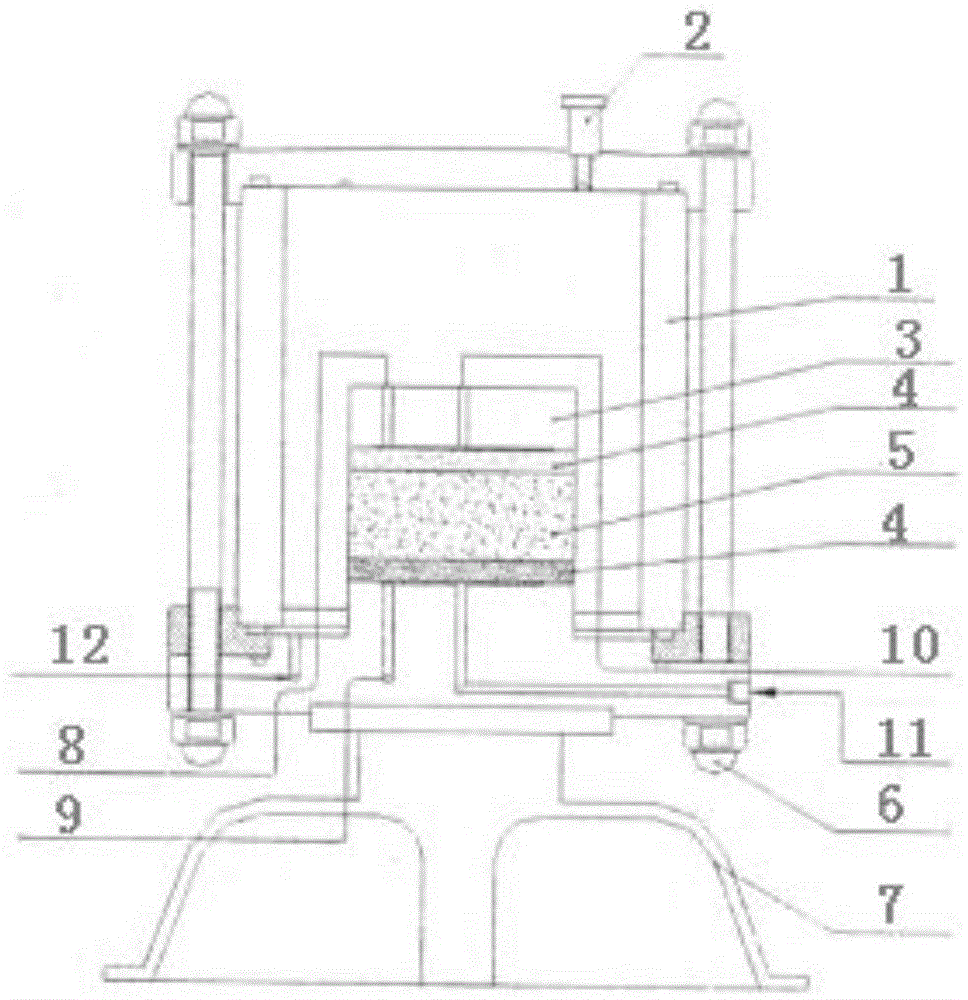 Flexible wall permeameter and use method thereof
