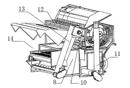 Threshing and sorting system for combined harvester