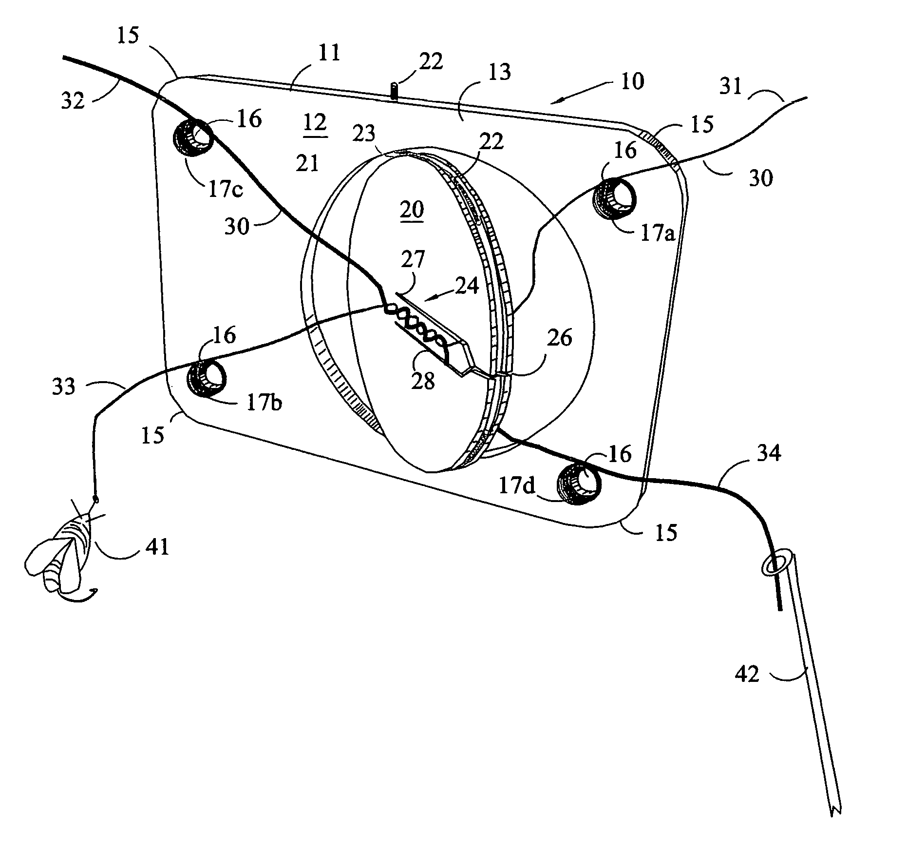 Knot-tying device for joining fishing leaders