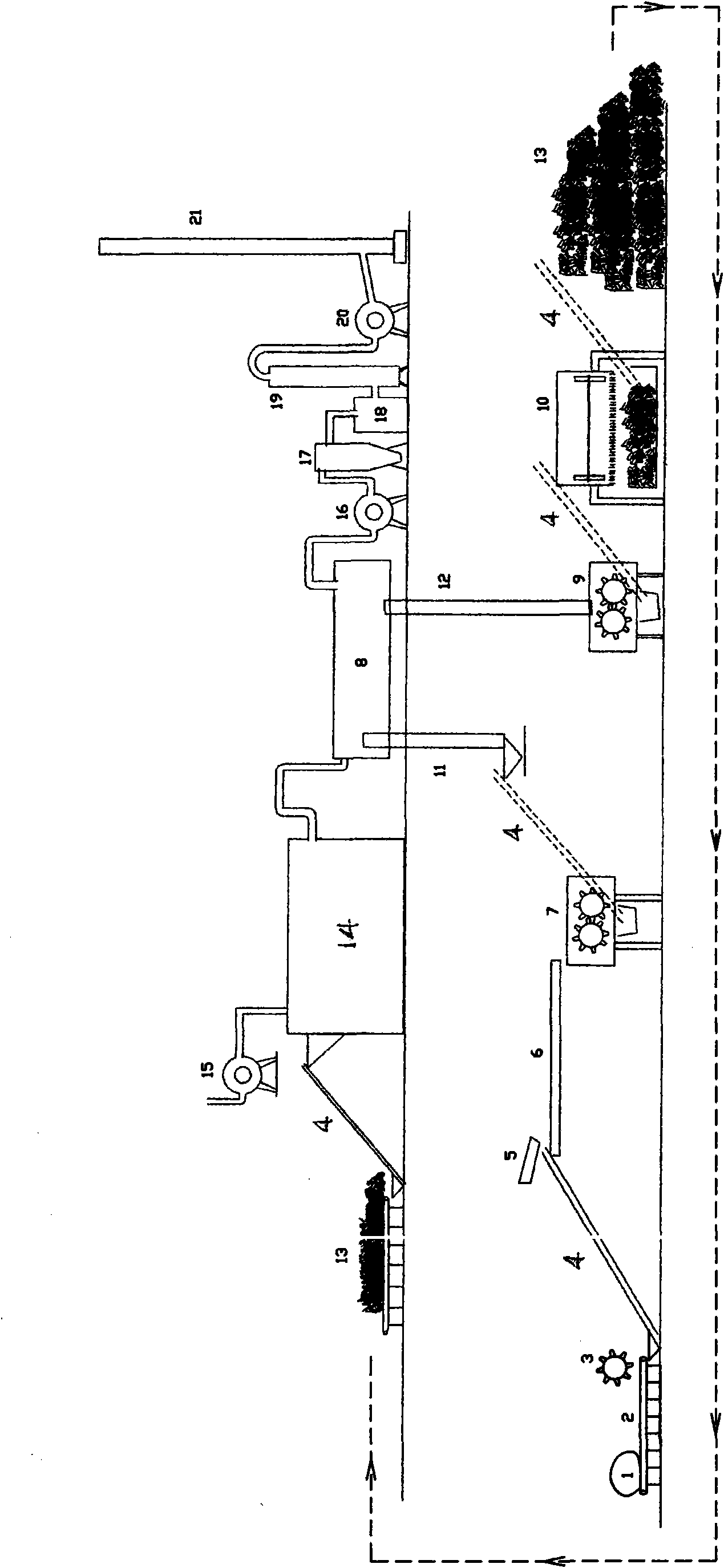 Harmless incineration disposal system and method for disposing domestic refuges