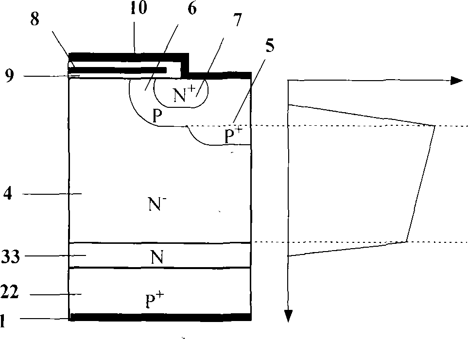 Collecting electrode IGBT having hole injection structure