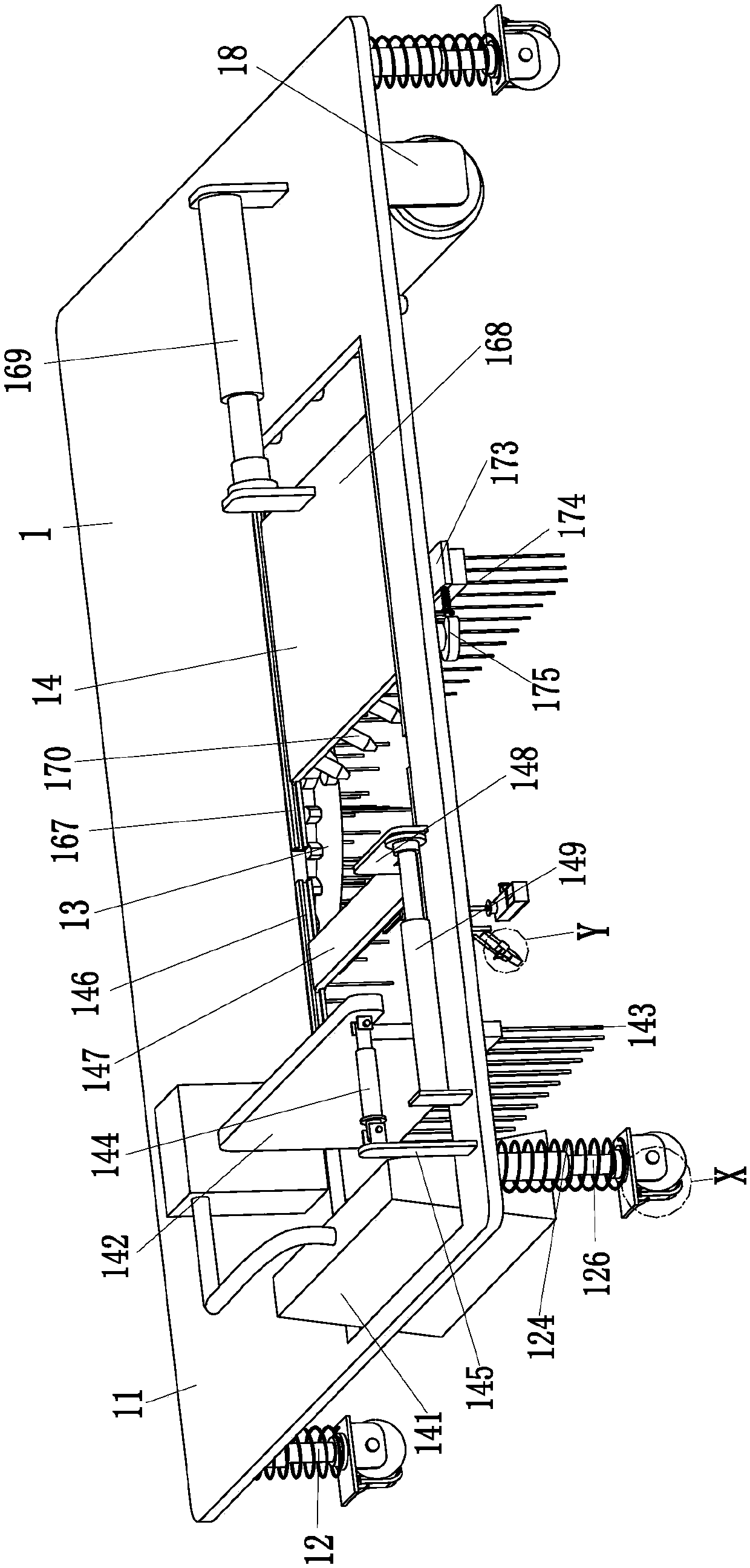 Intelligent scrubbing machine used for high-speed trains and bullet trains