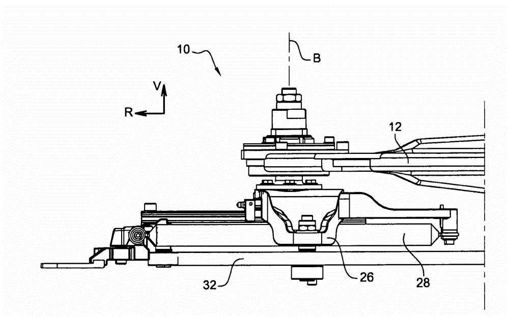 Device for transporting hollow bodies
