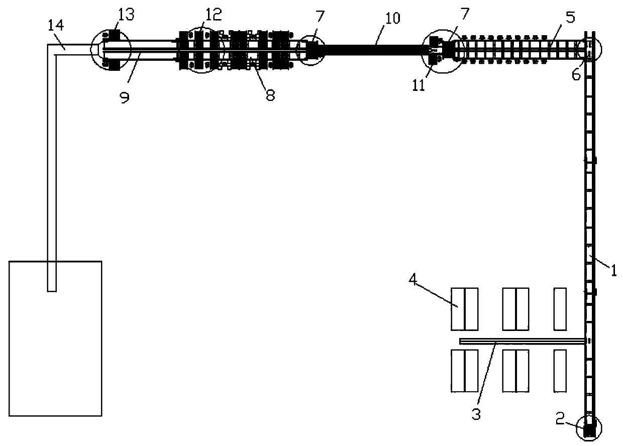 Jumper wire double-speed chain conveying line