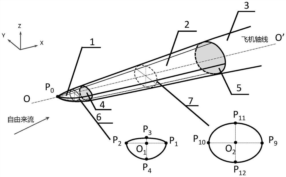 Generalized mute cone aerodynamic layout configuration for supersonic civil aircraft