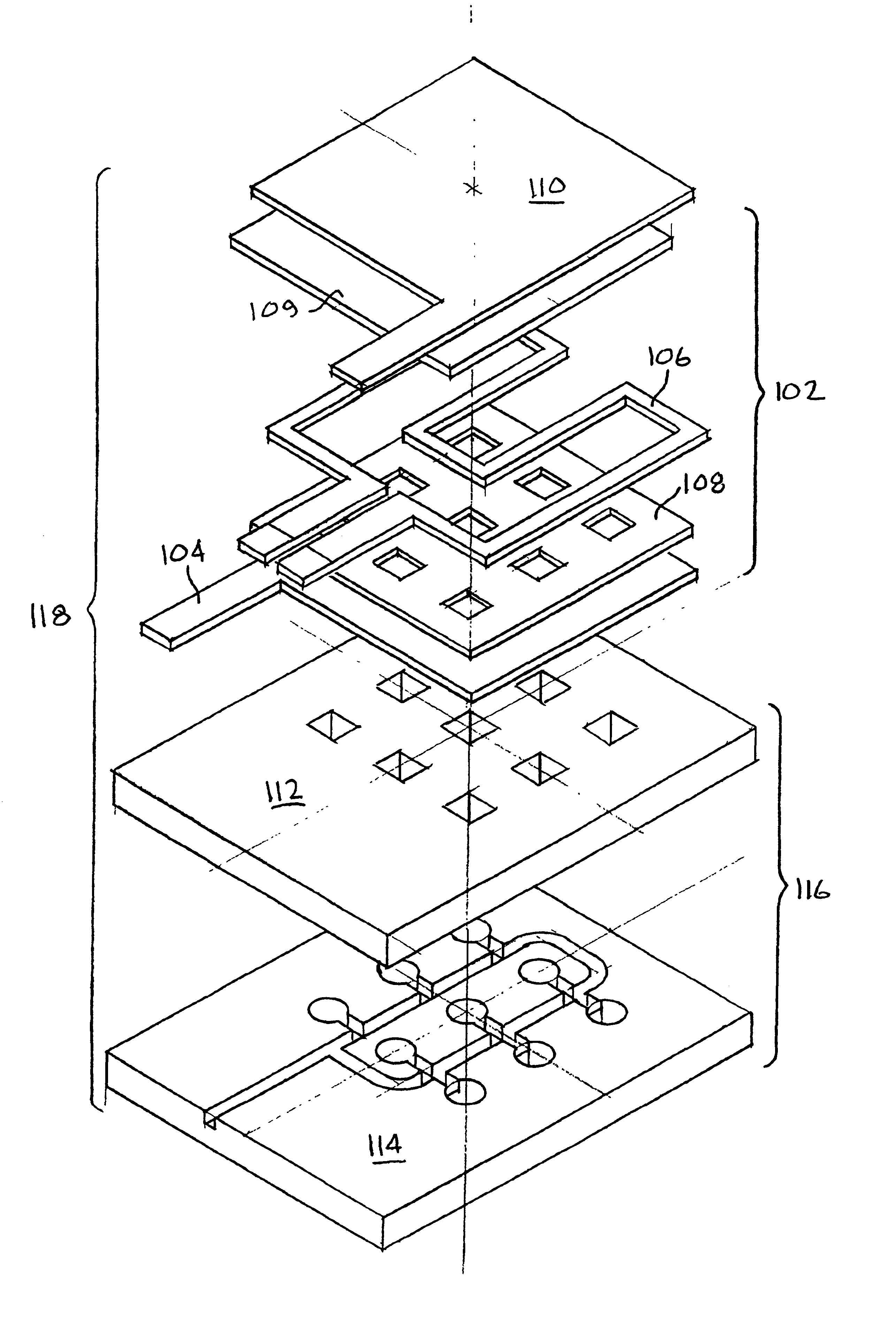 Microfluidic fuel cell systems with embedded materials and structures and method thereof