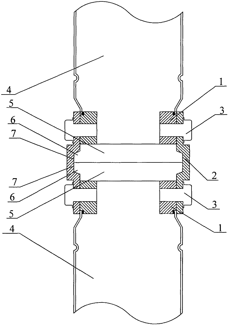 Preformed pile connecting structure