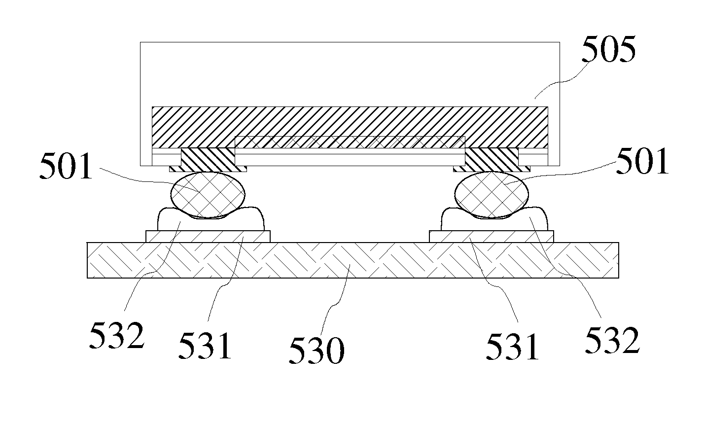 Area reduction for surface mount package chips