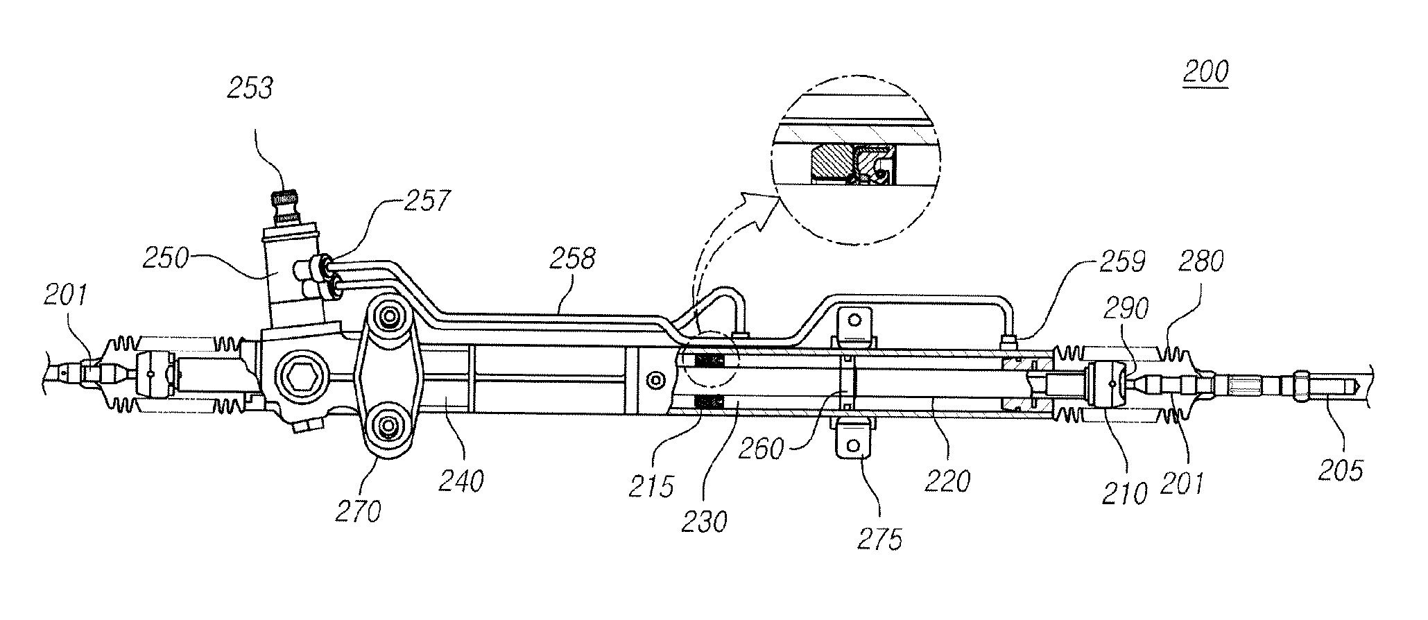 Seal assembly and power steering apparatus having the same