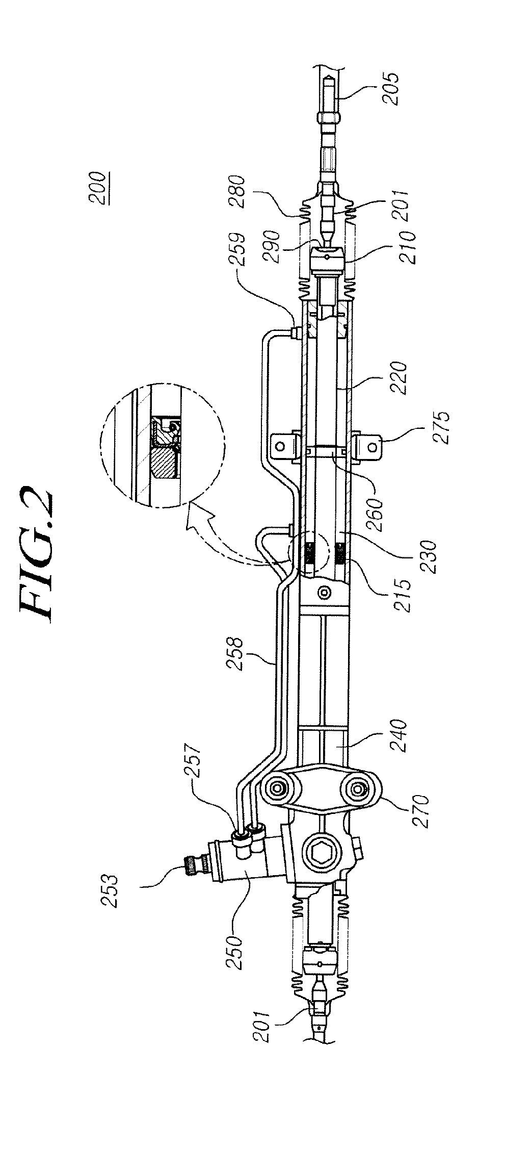 Seal assembly and power steering apparatus having the same