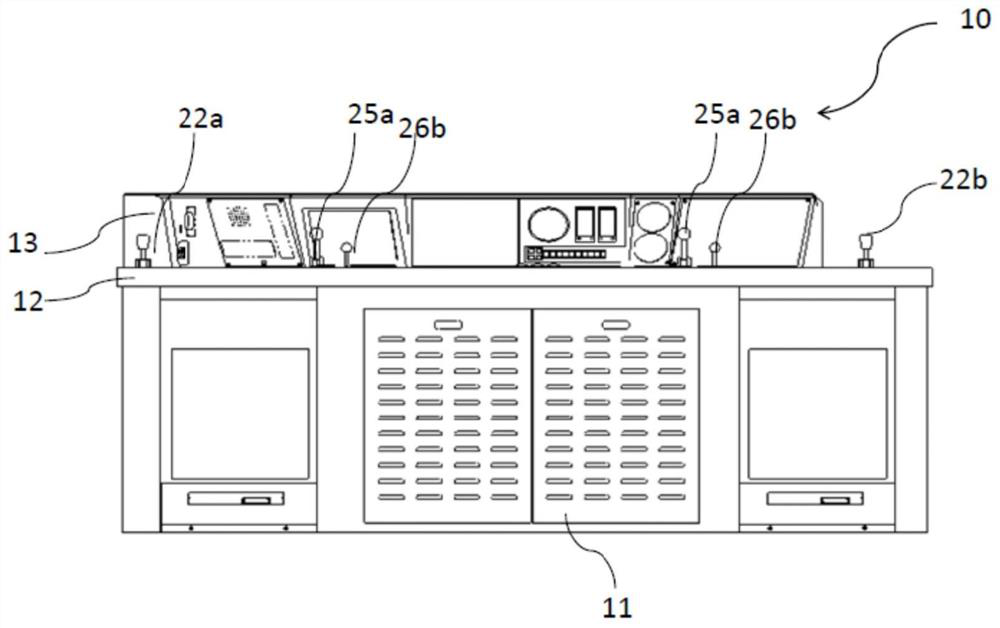 Locomotive cab console system and vehicles incorporating such console system