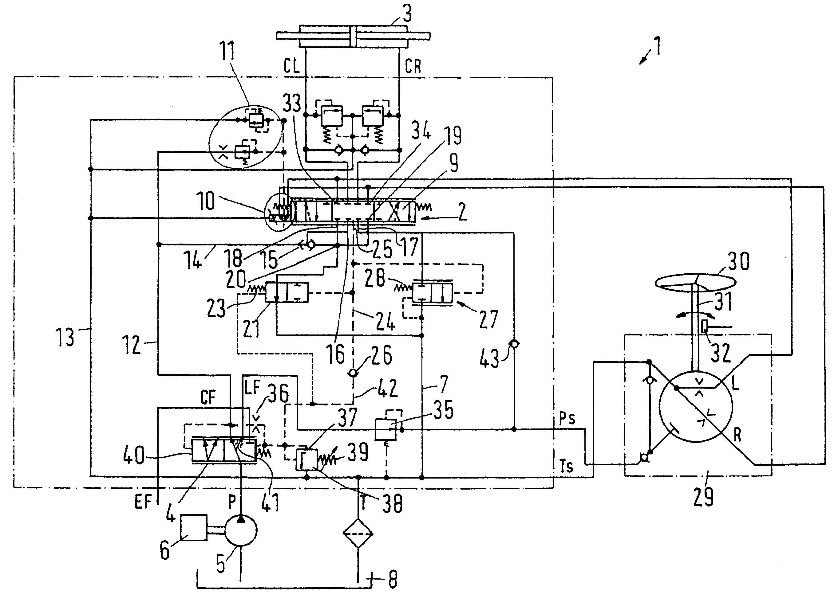 Hydraulic steering arrangement