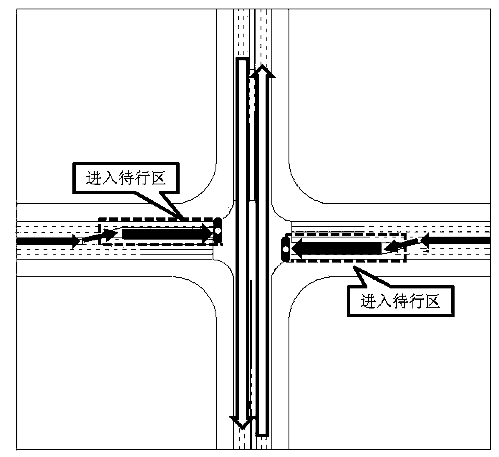 Variable-expansion intersection lane