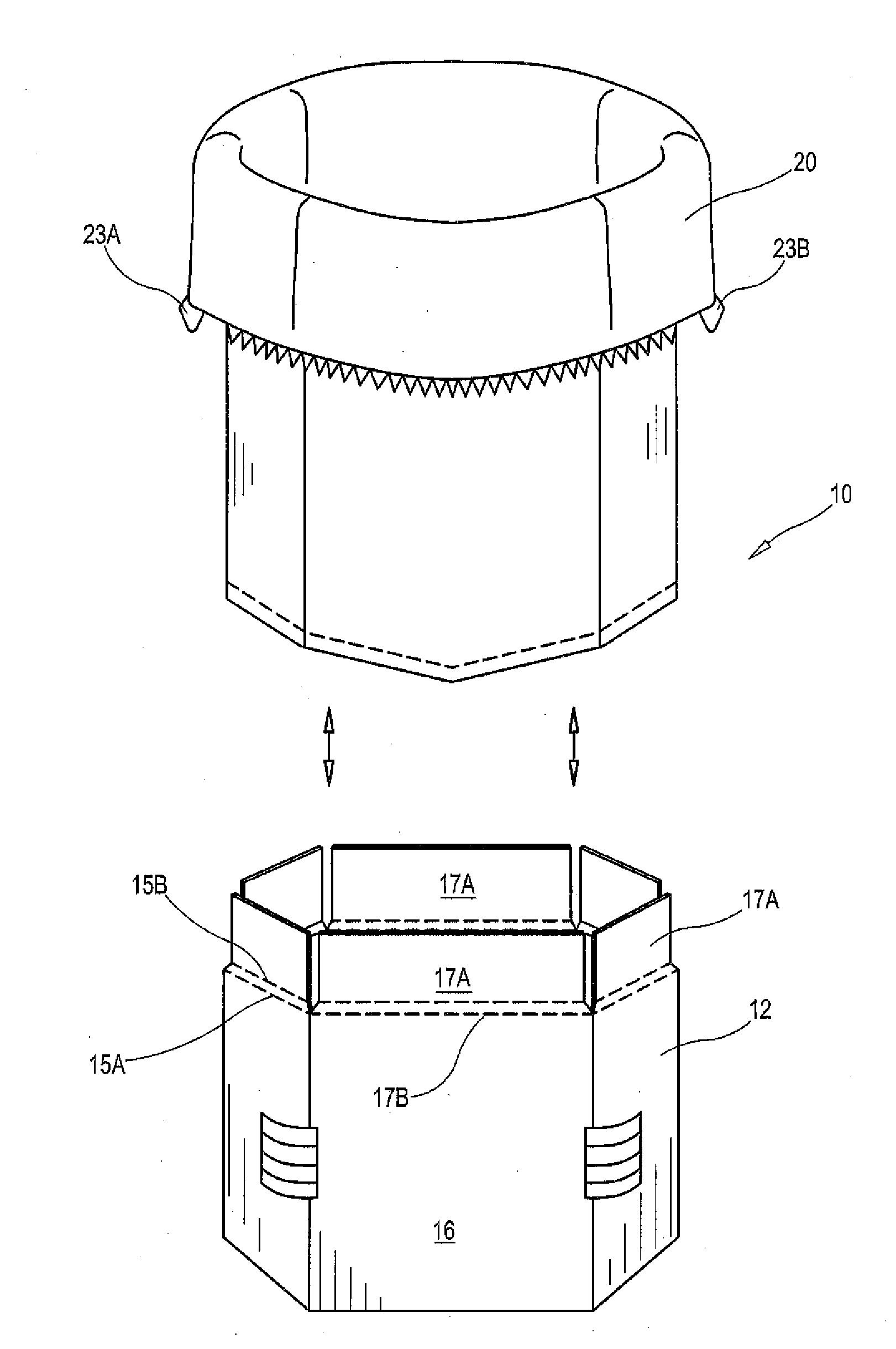 Collapsible portable toilet