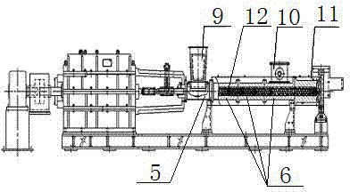 Gun propellant mixing and extruding device