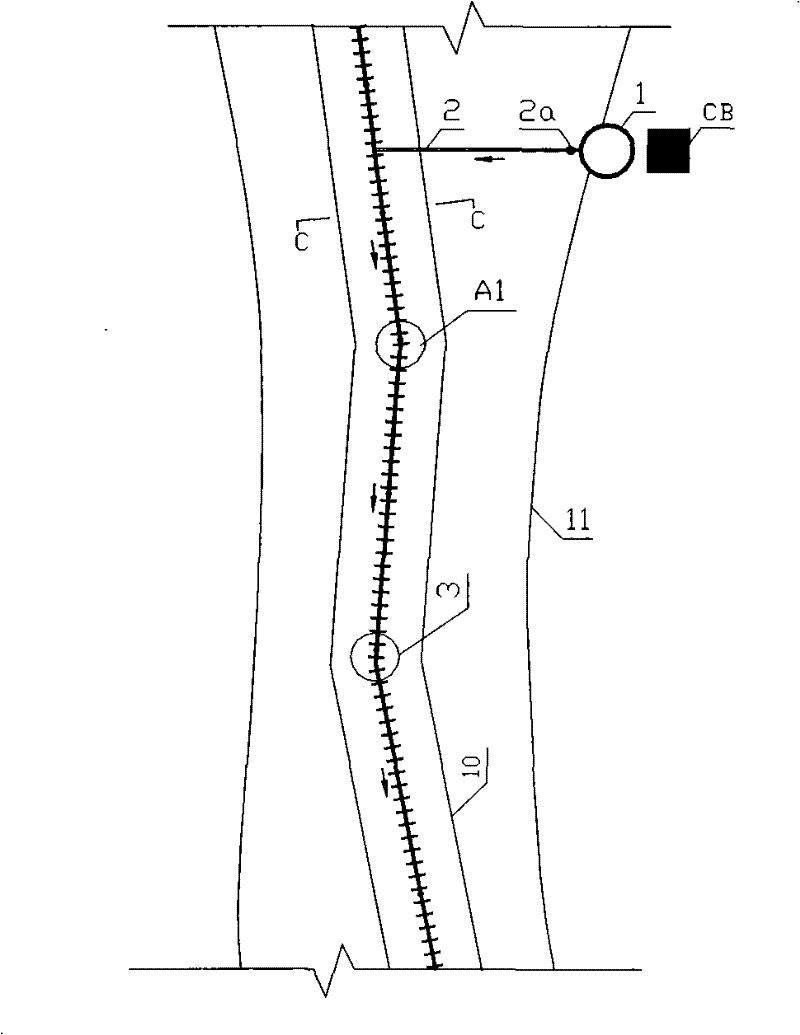 Injecting flow guiding silt-proof method