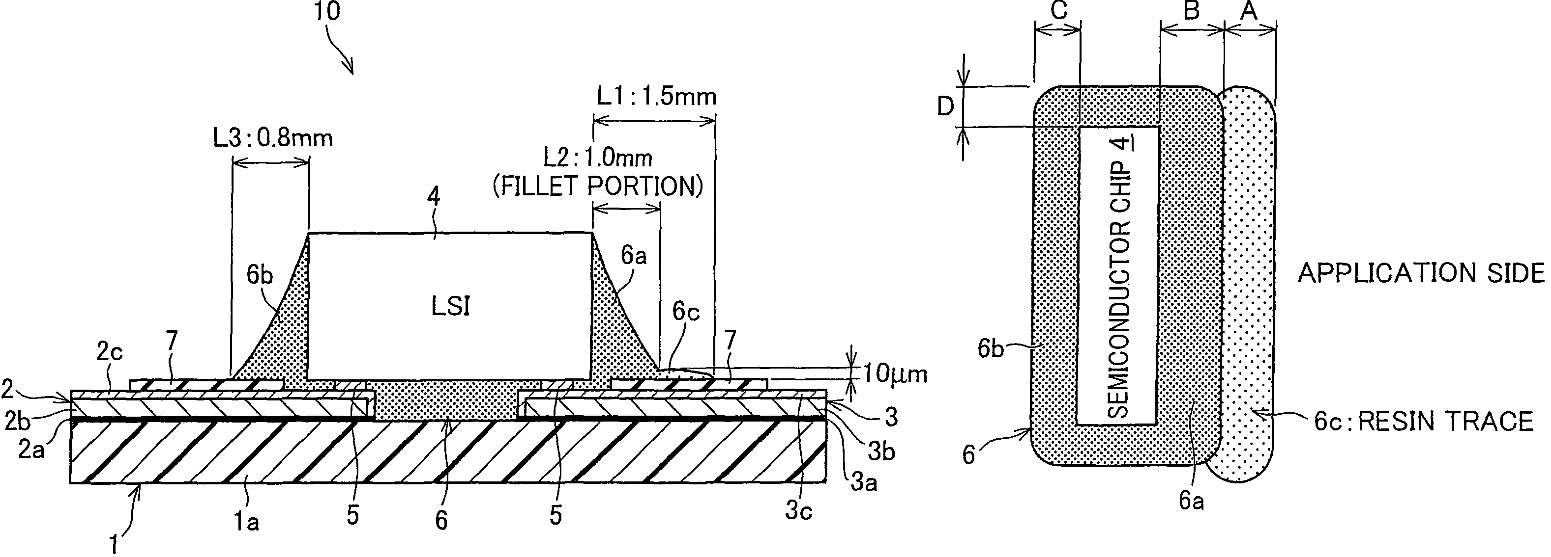 Sealed-by-resin type semiconductor device