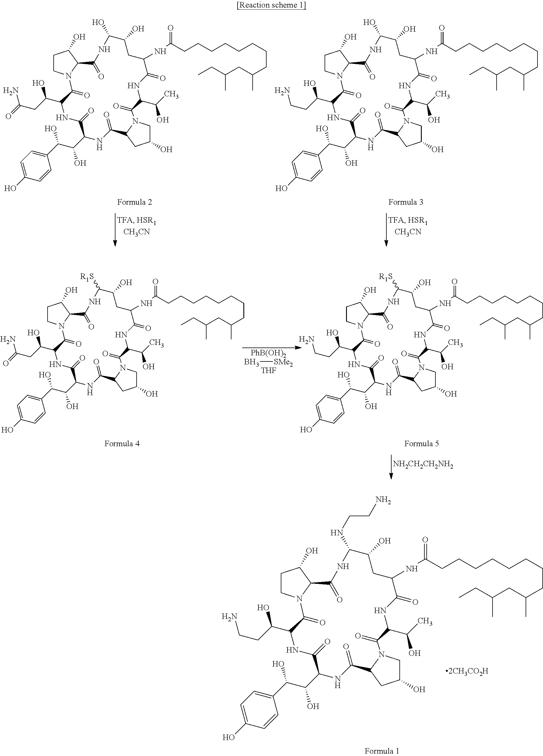 Process for preparing caspofungin and novel intermediates thereof