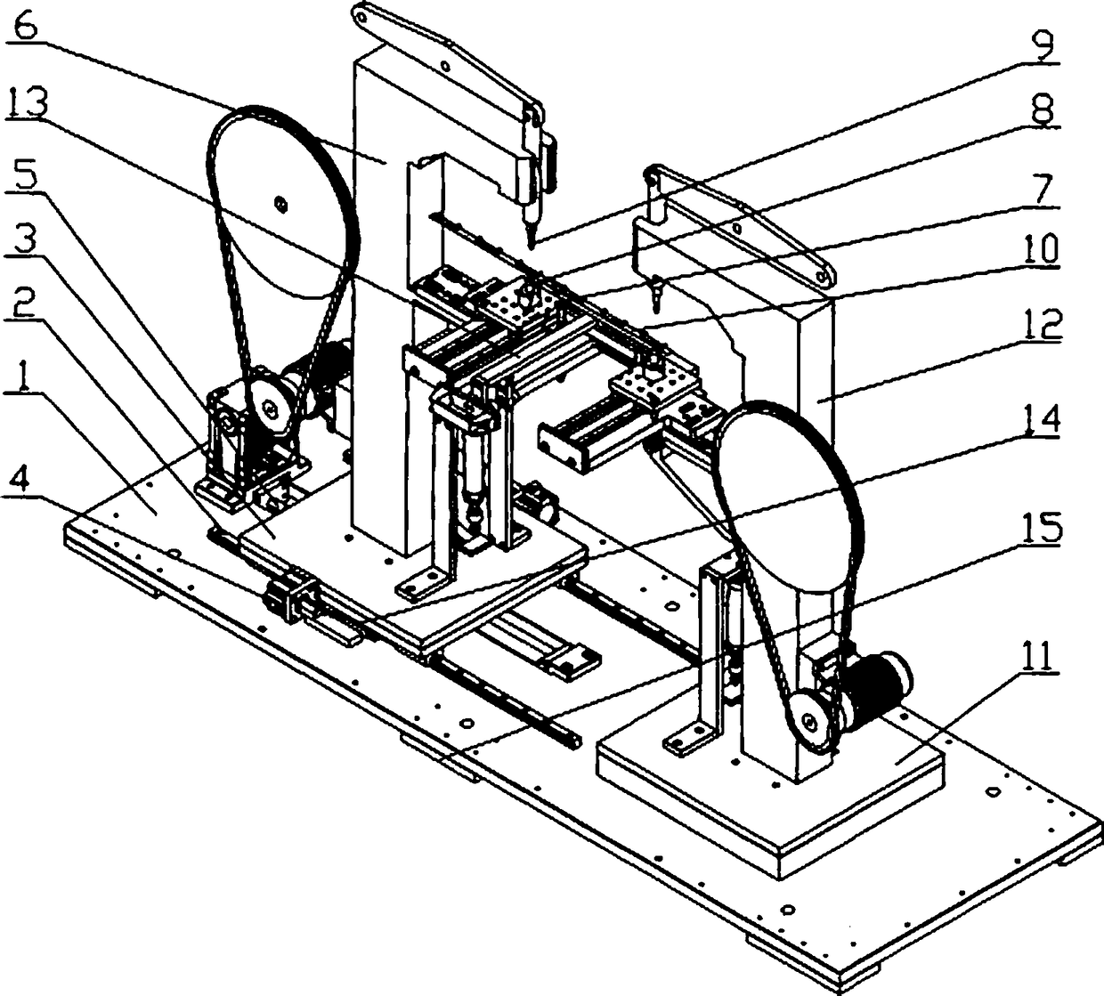 Automatic double-riveting machine provided with windshield wiper framework having frame