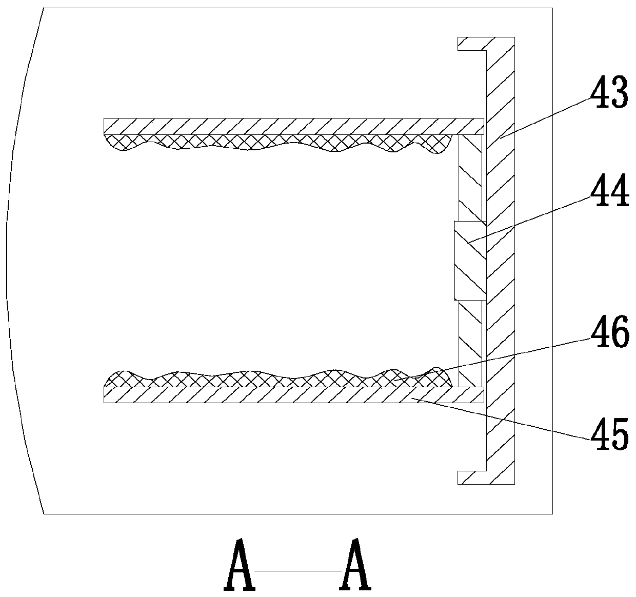 Quantitative stacking treatment machine used after woven bag forming