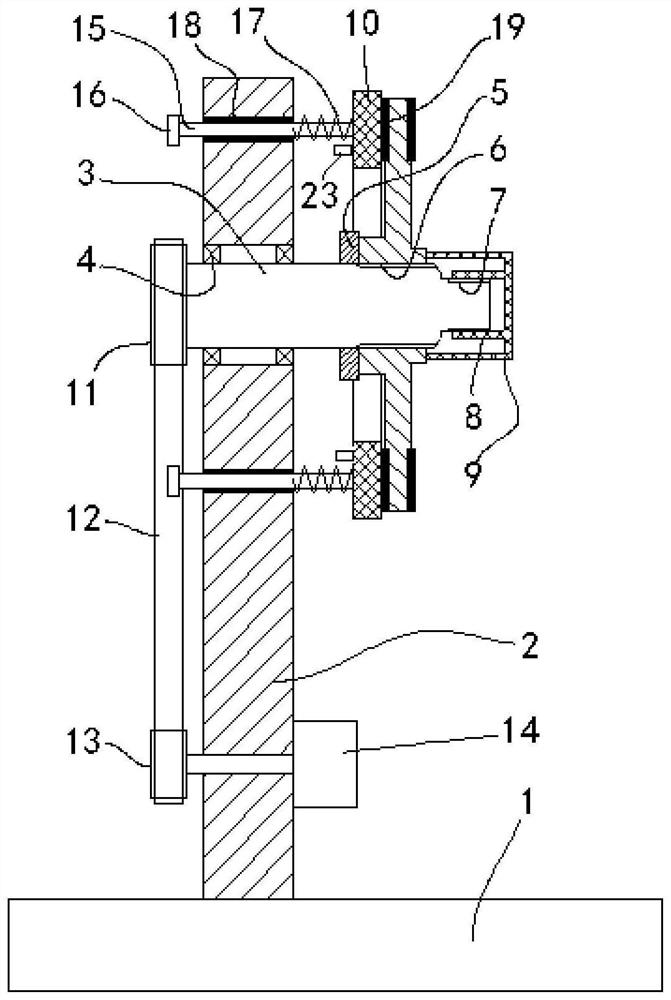 Production process and device for friction disc assembly of elevator brake