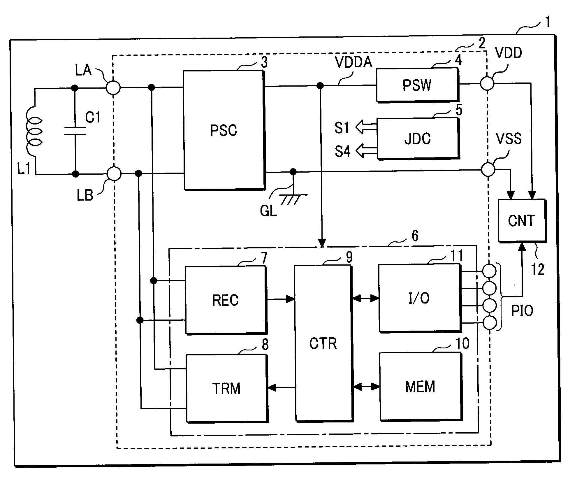 Semiconductor integrated circuit device and IC card equipped with the same
