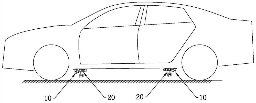 Parking device for side parking space in intelligent city and vehicle adopting parking device