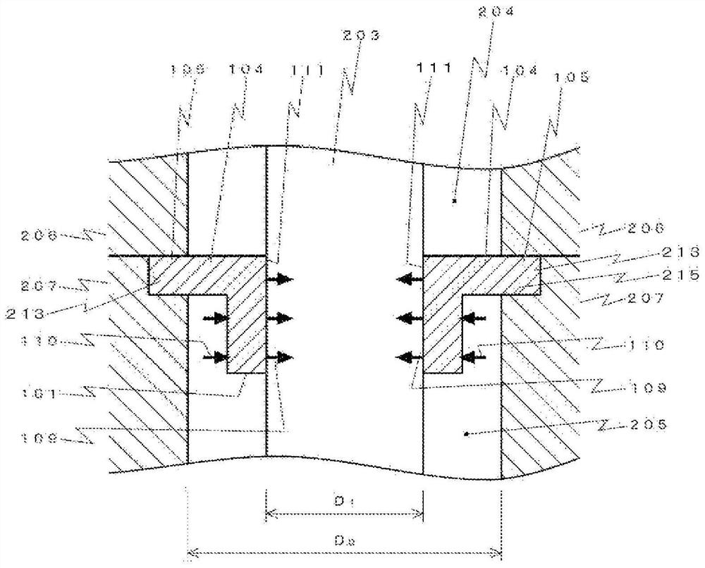 Sealing structure and device with the sealing structure