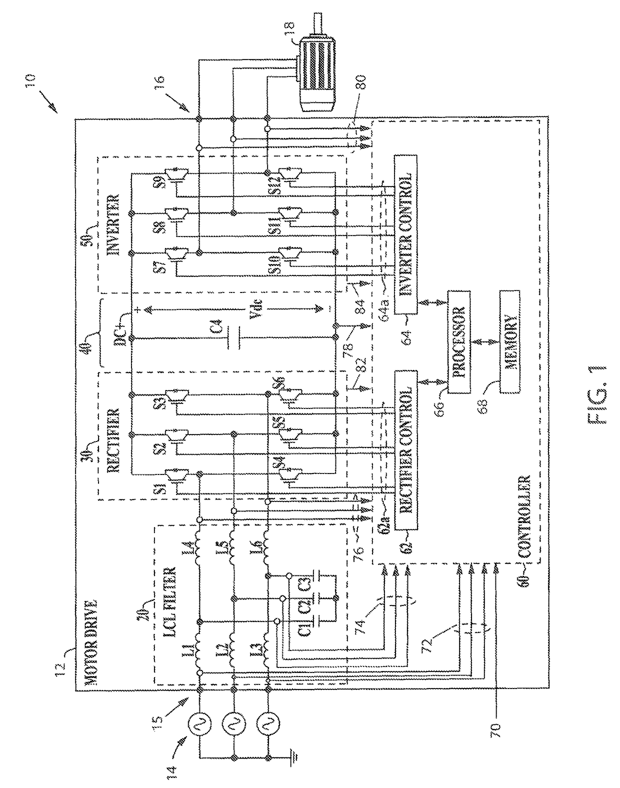 System for power conversion with feedback to reduce DC bus loading