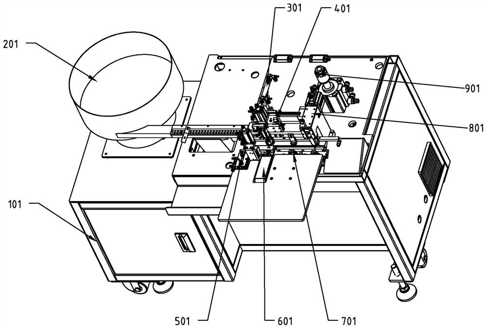 Automatic riveting press machine for USB terminal iron shell