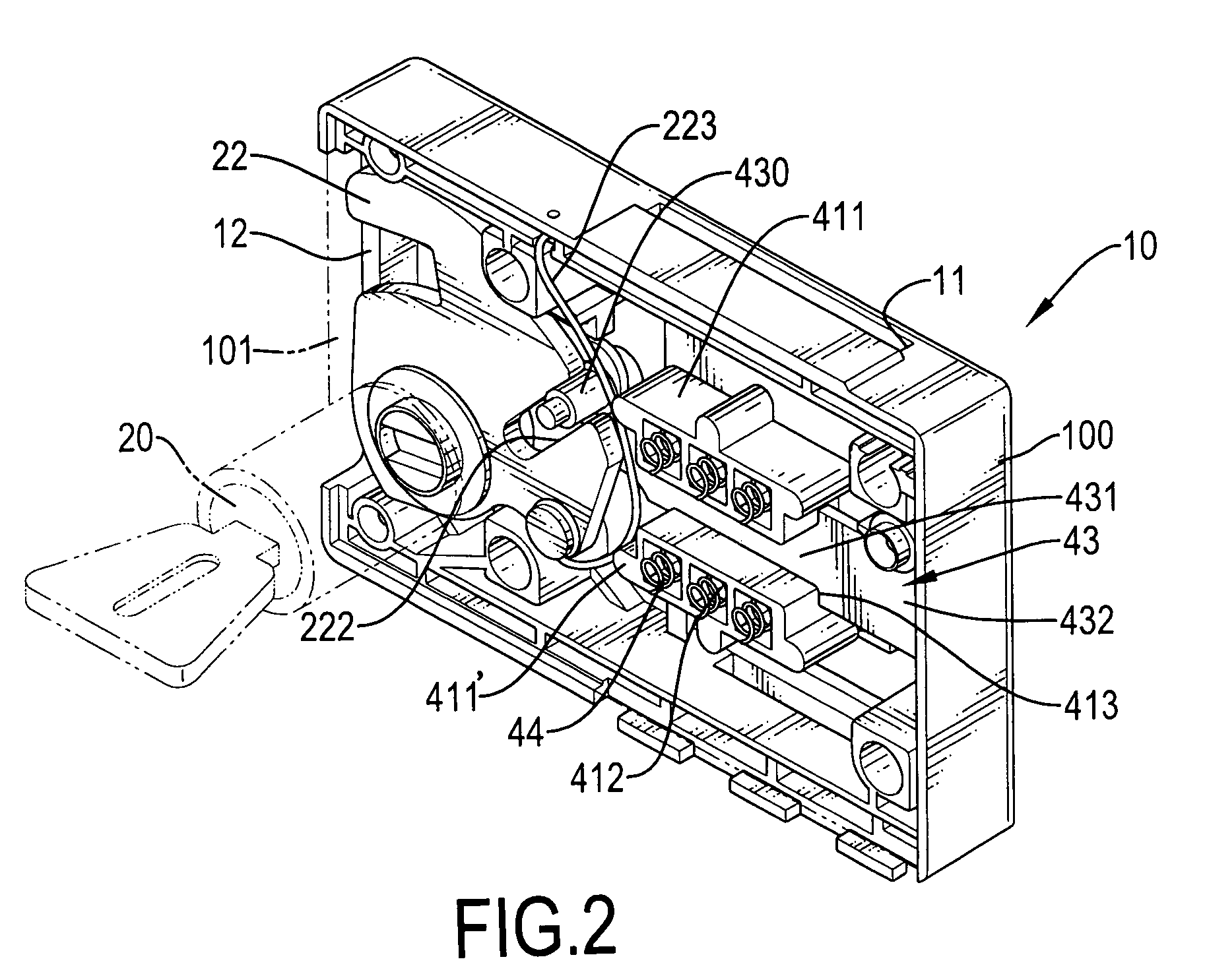 Locking device for a storage cabinet