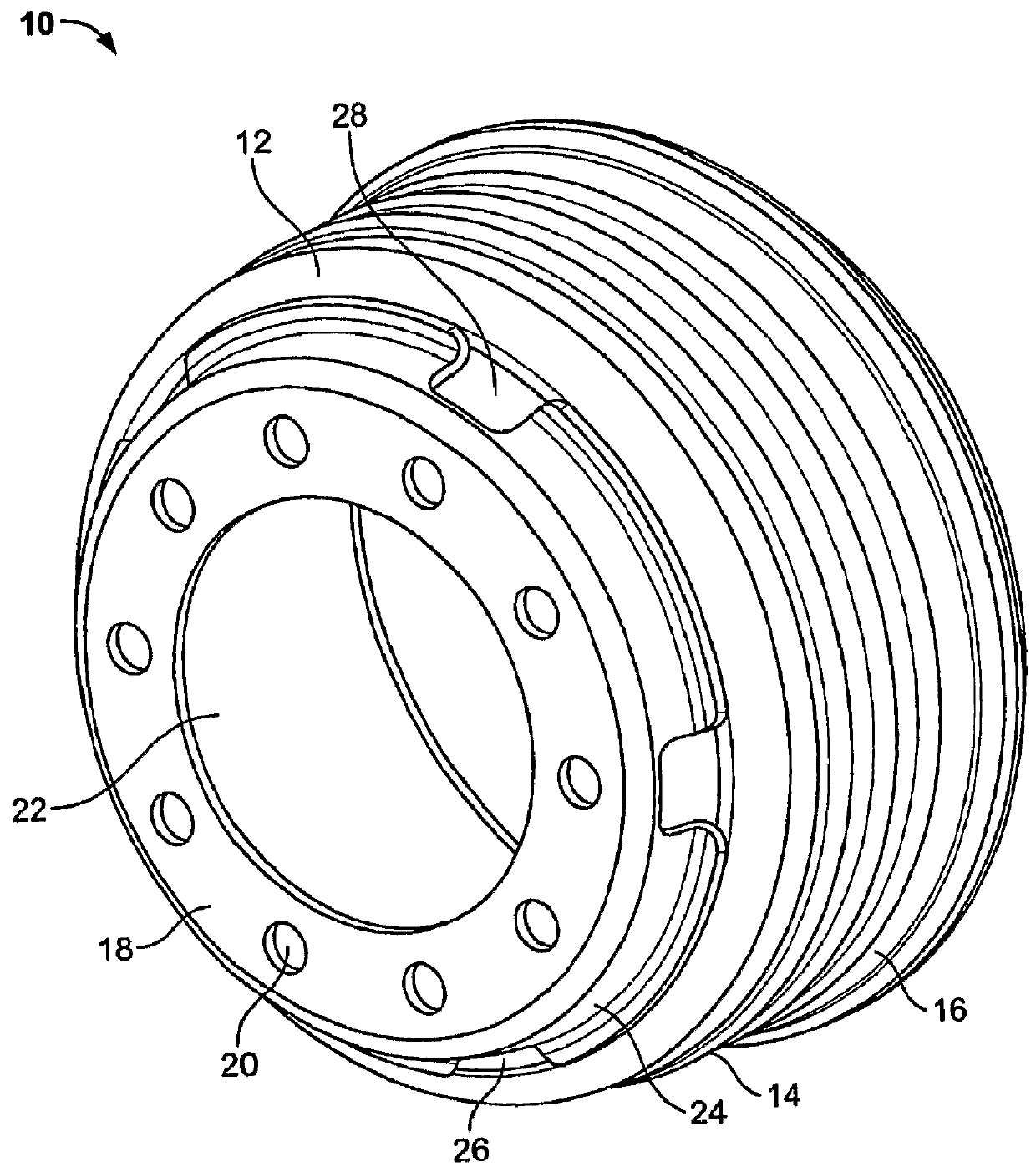 Brake drum with vent hole and cooling scoop