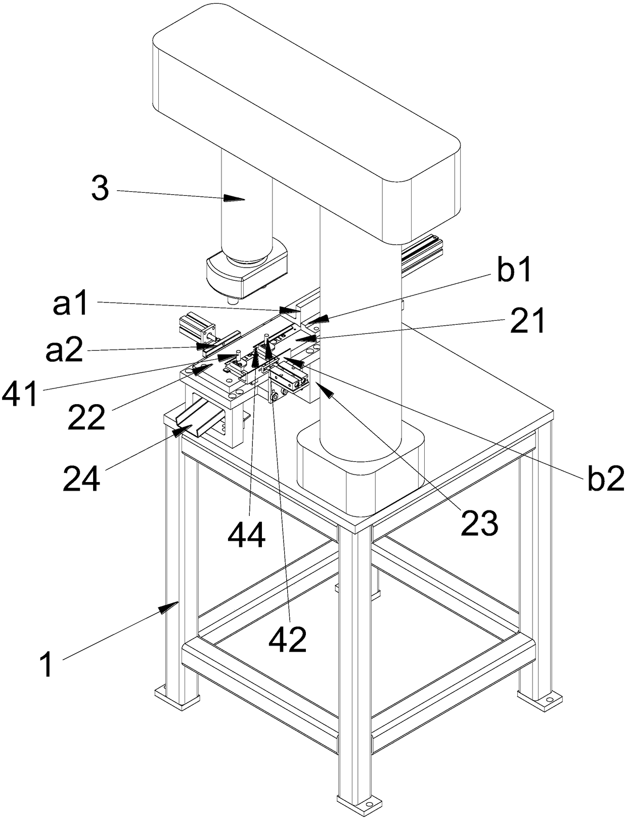 Square button embossing device