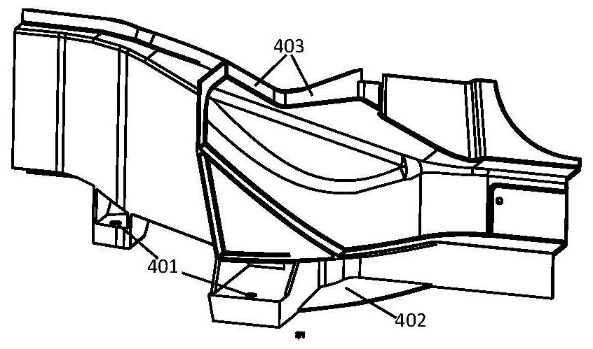 Vehicle structure and manufacturing method for resisting frontal collision