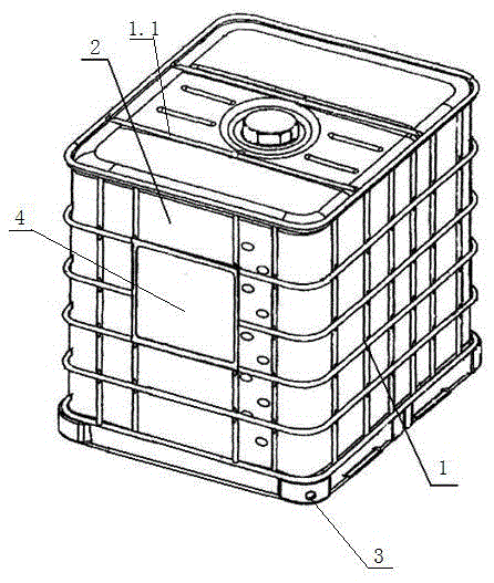 Long-life type medium-sized bulk container with wide application range