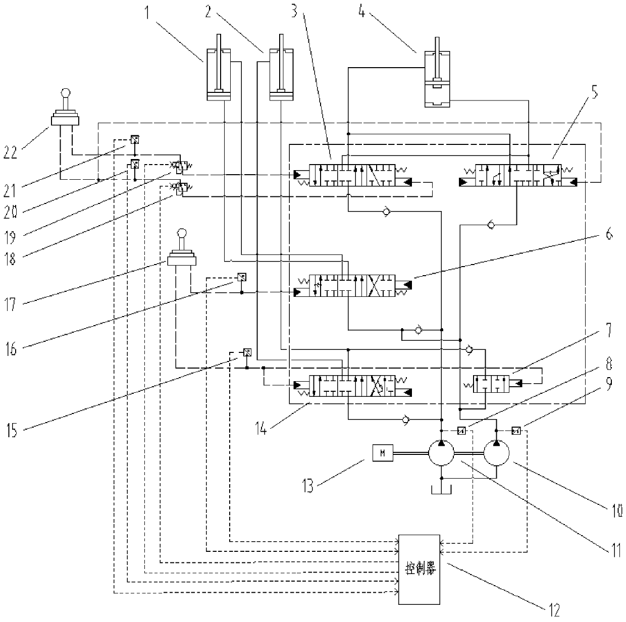 Excavator intelligent damping hydraulic control method and control system