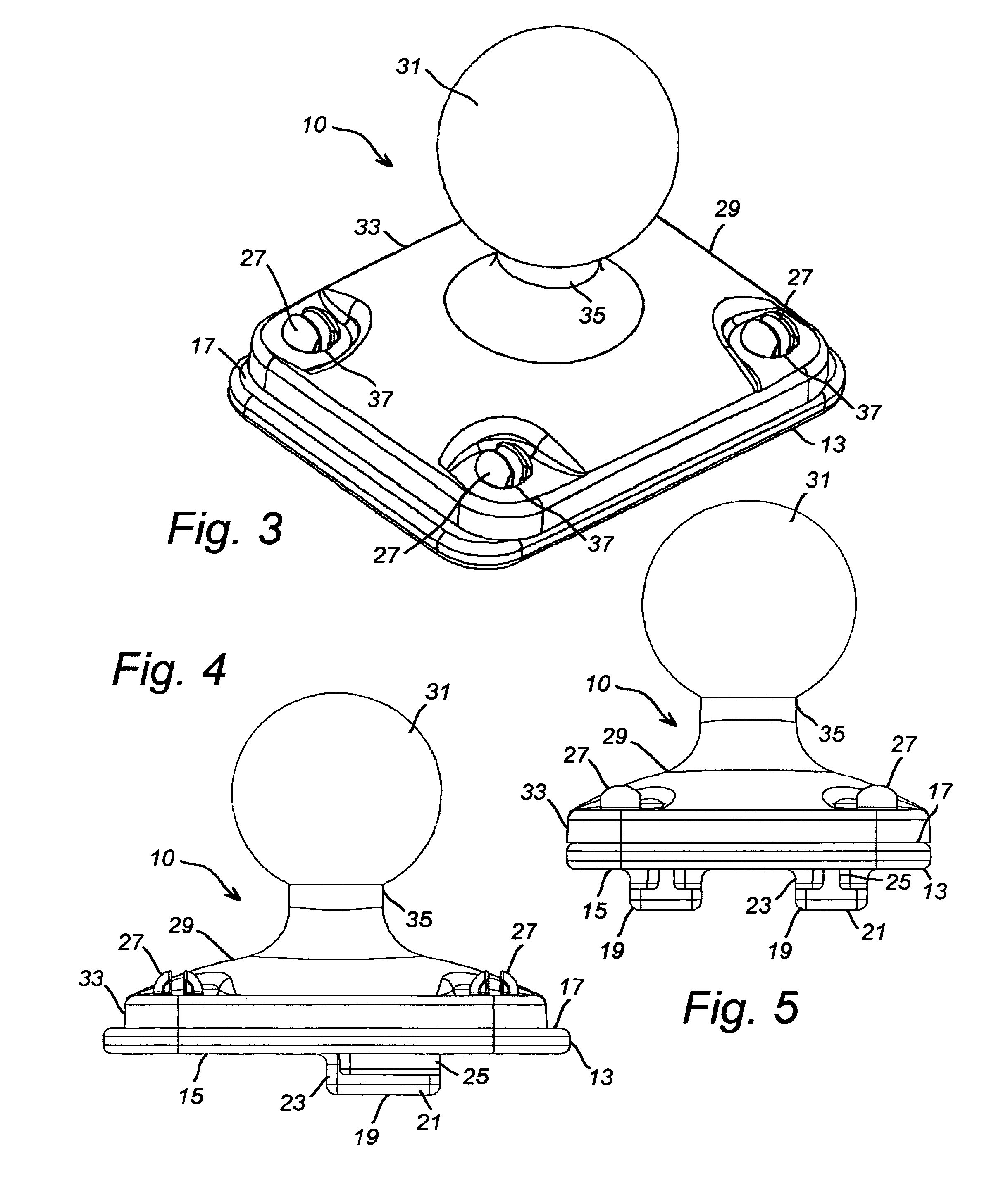 Dual attachment base for cradle