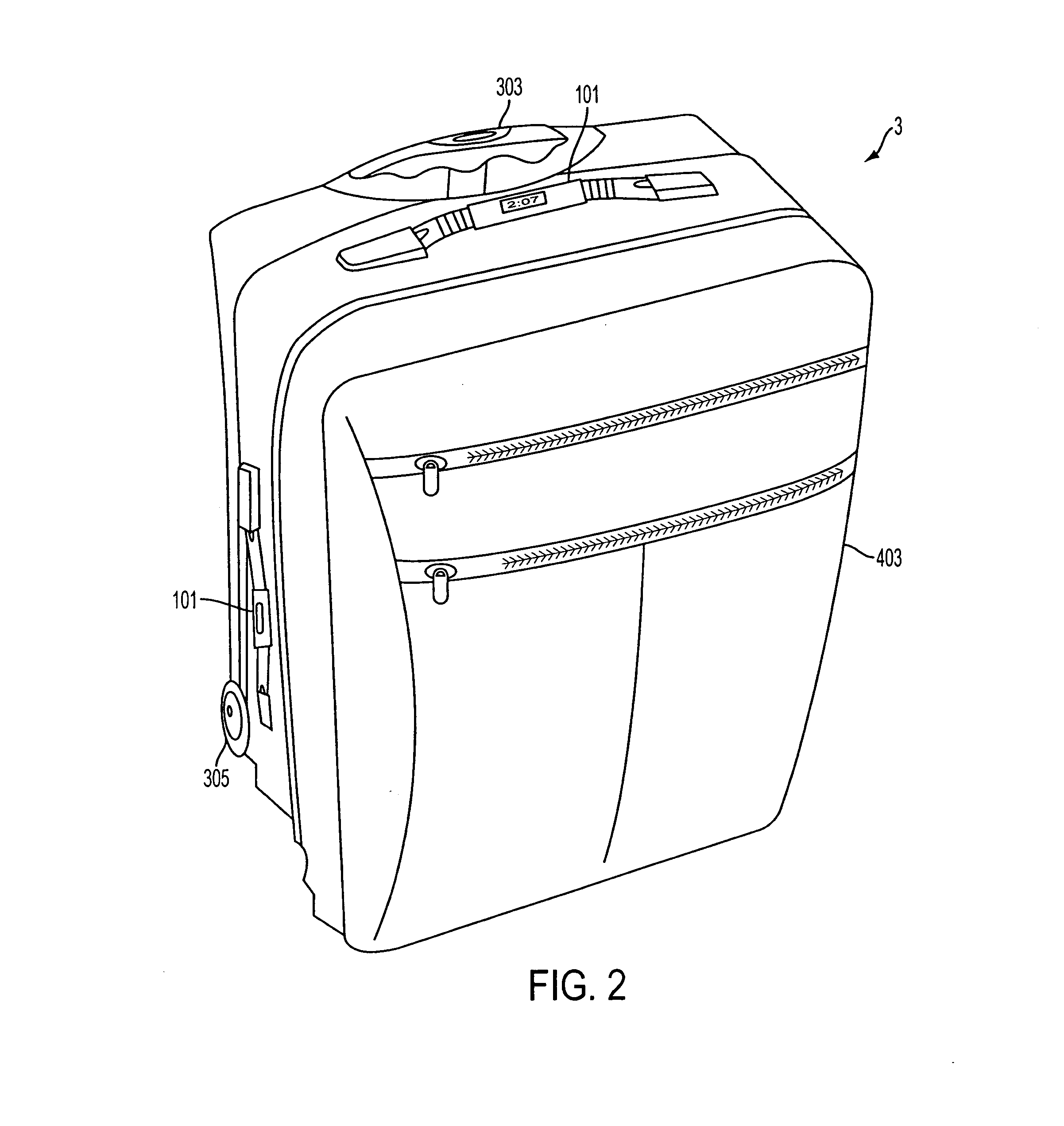 Weight determining mechanism for a backpack or other luggage