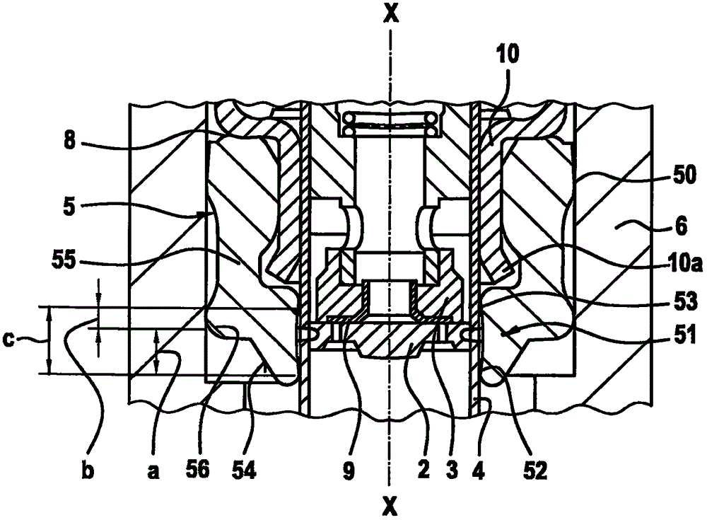 Gas injector with improved sealing