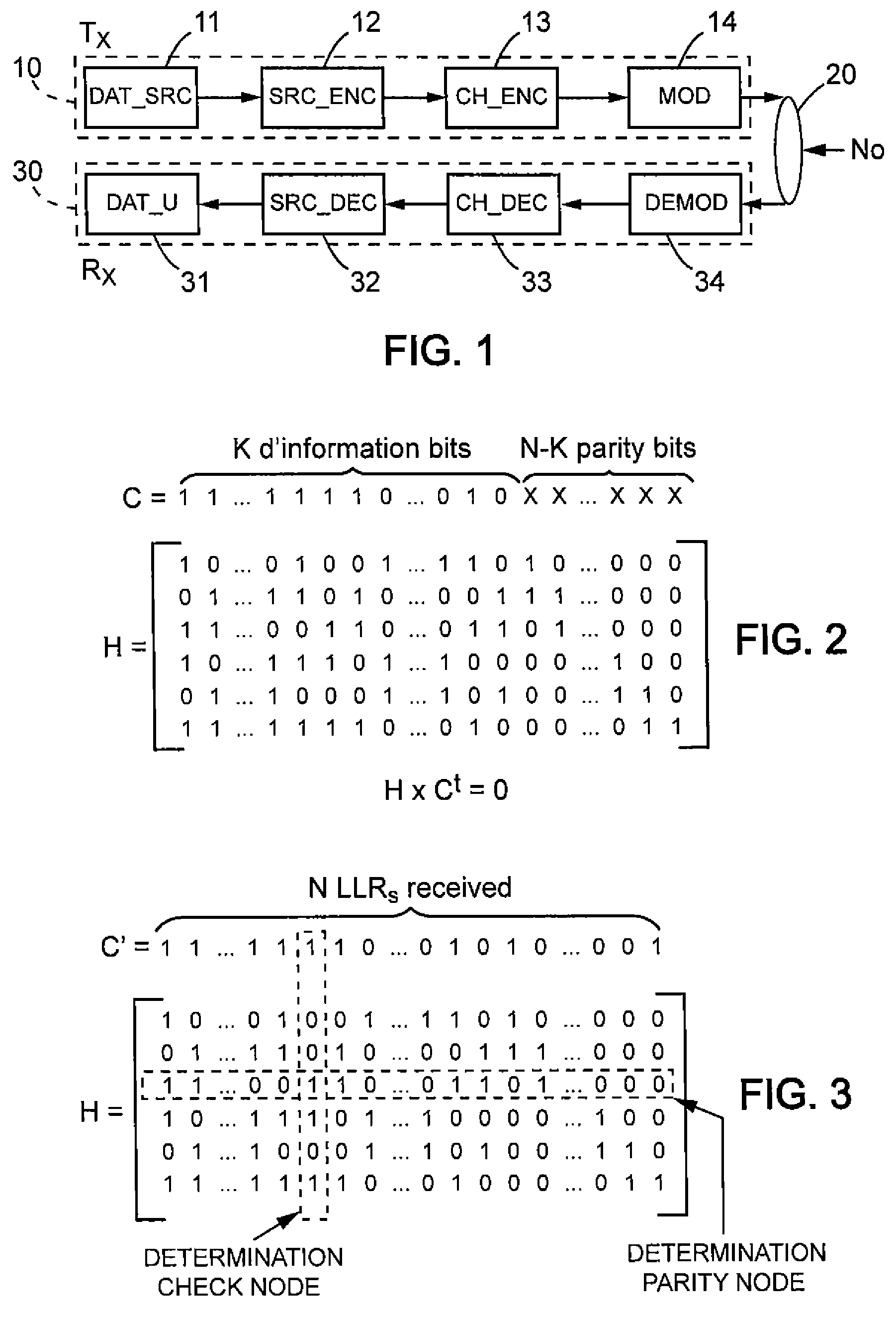 Iterative decoding of a frame of data encoded using a block coding algorithm