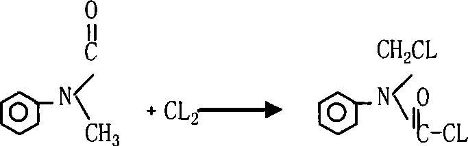 Synthesis process of N-chloromethyl-N-phenyl amino formyl chloride