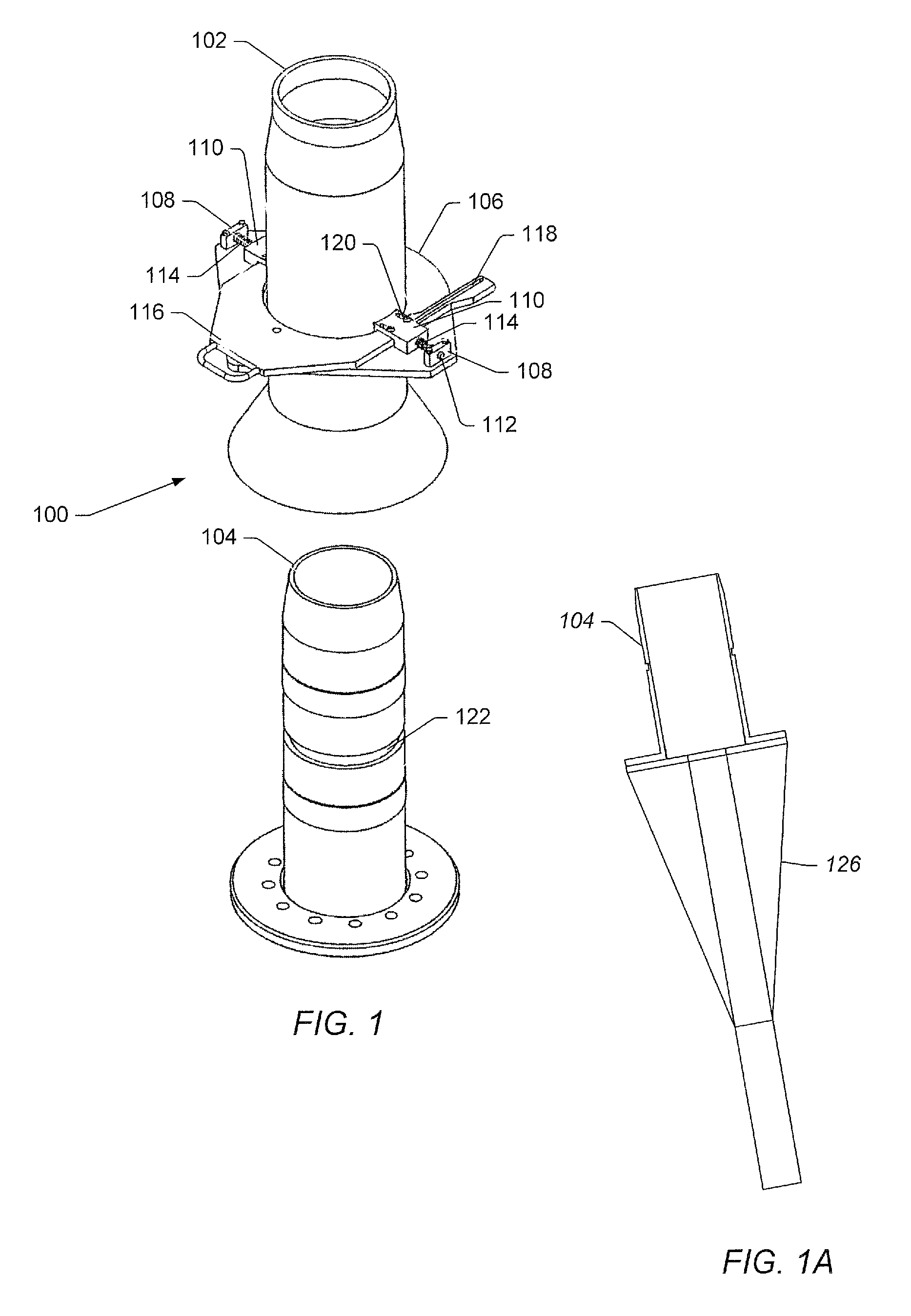Diverless connector for bend restrictors and/or bend stiffeners