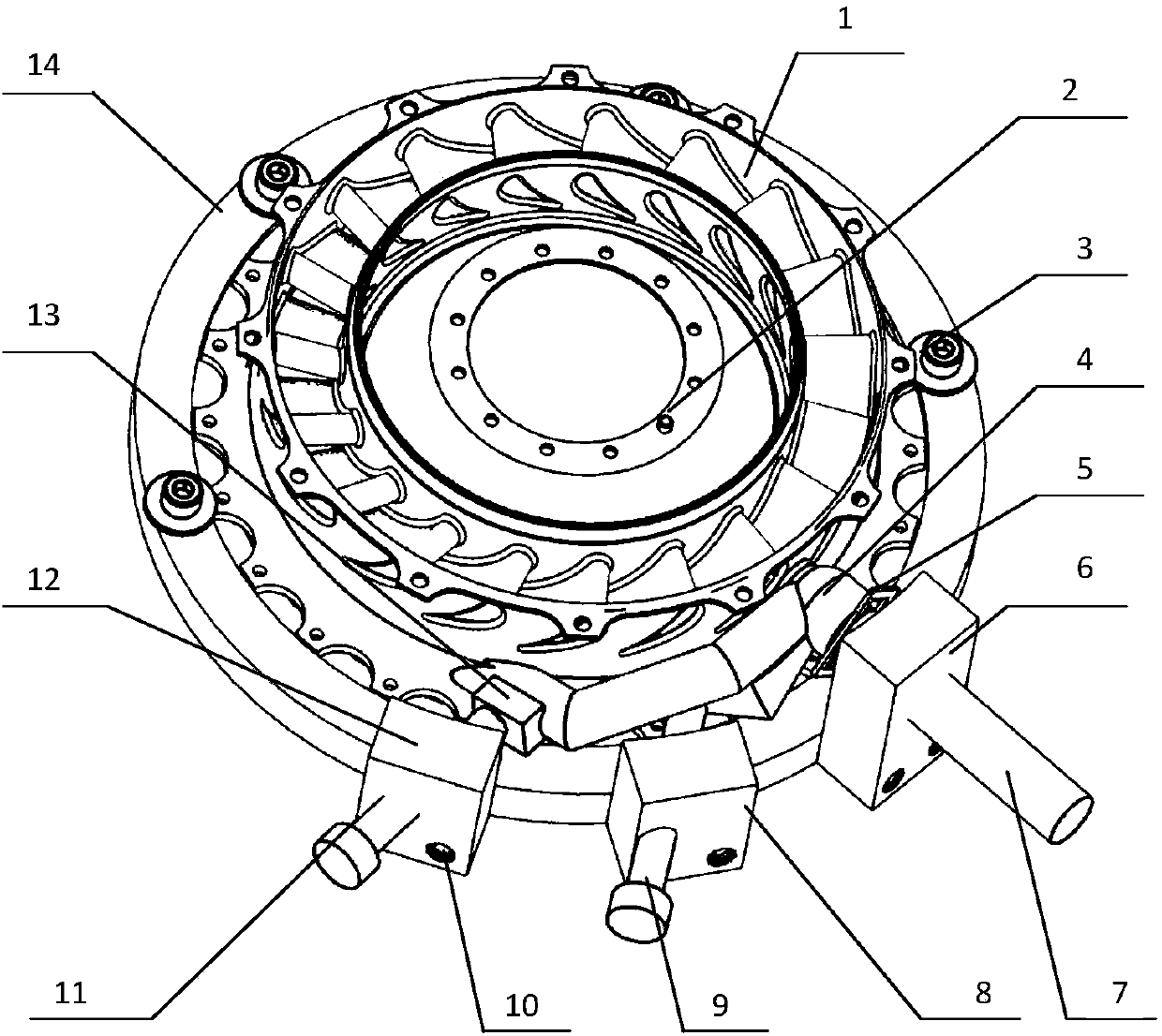 Thermal deformation control device of multiple-degree-of-freedom spatial structure