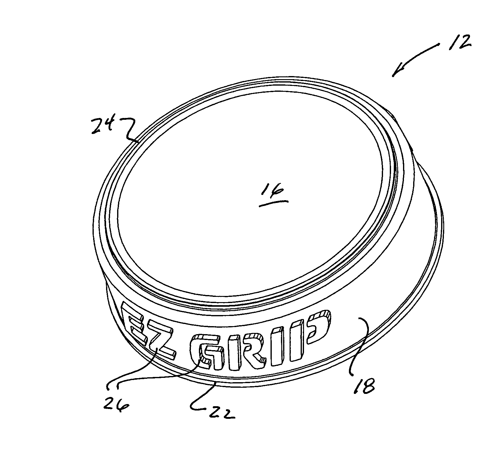 Composite closure with outer gripping layer