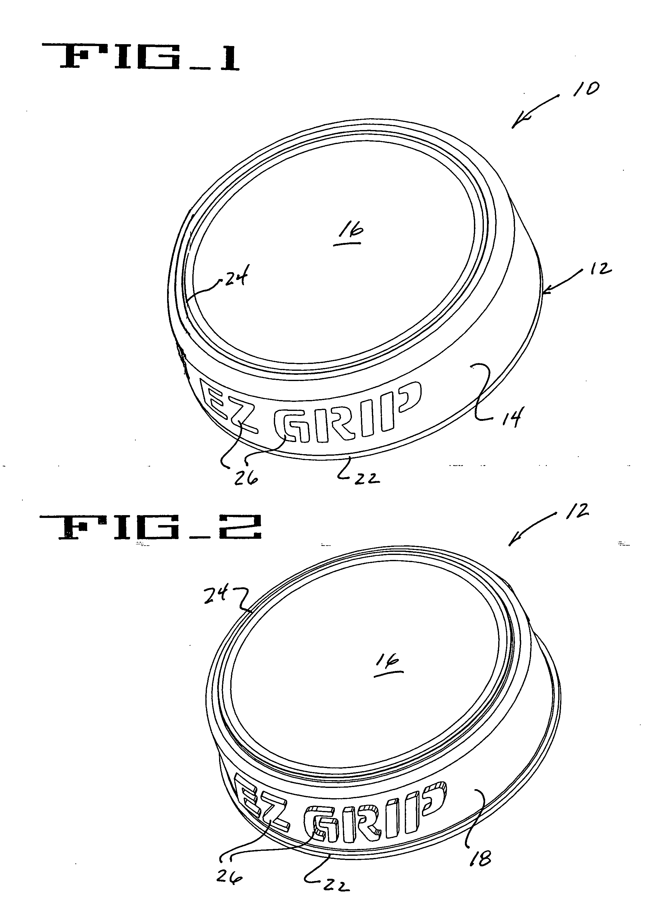 Composite closure with outer gripping layer