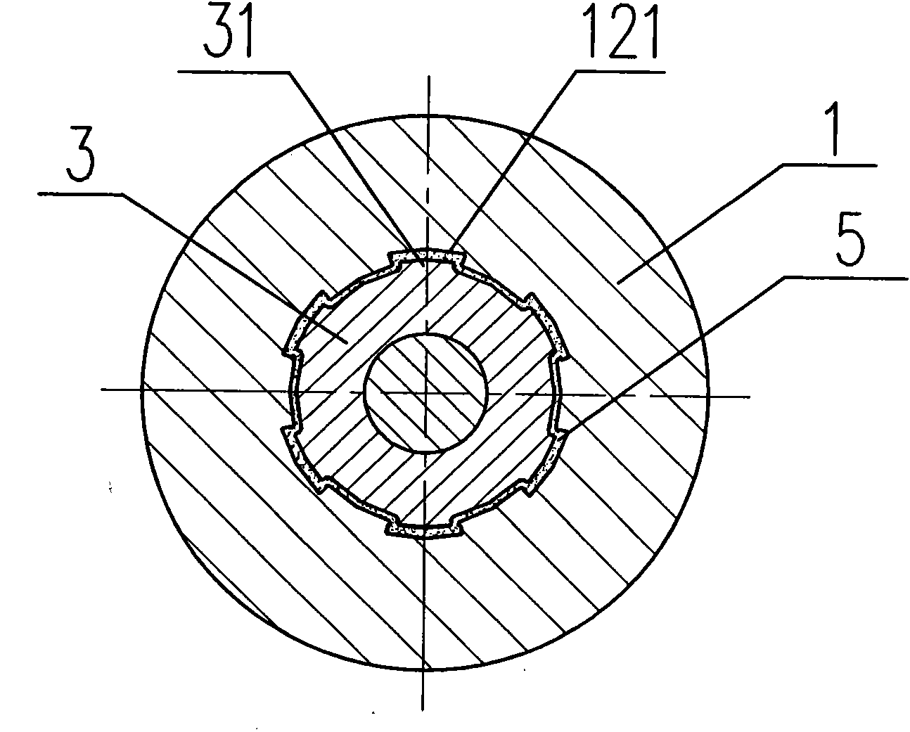 Iron core for engine cooling fan and manufacturing process thereof